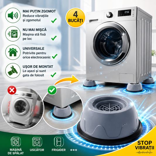 FixHome™ – Suporturi Antivibrații & Antiderapante Pentru Electrocasnice