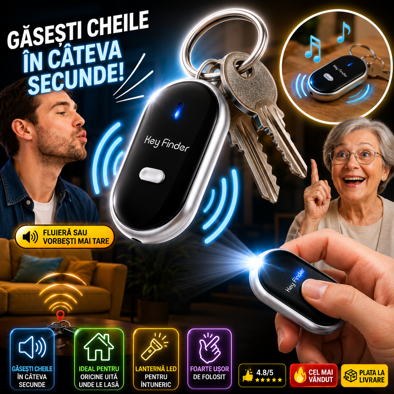GăseșteCheia™ – Breloc Inteligent Pentru Chei