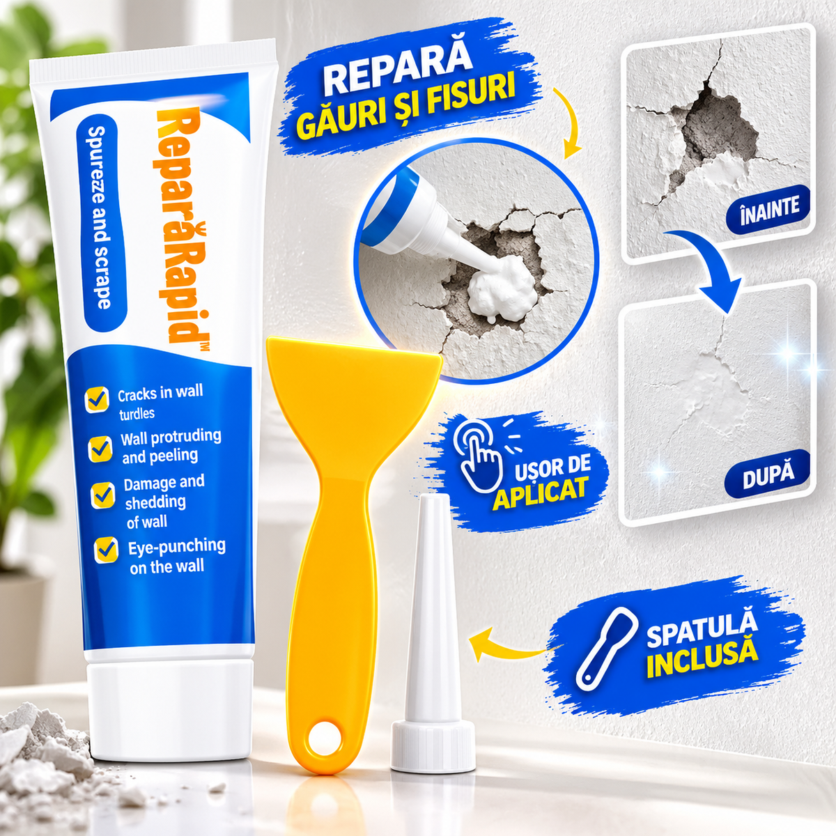 ReparăRapid™ - Repară Găurile Și Fisurile În Câteva Minute