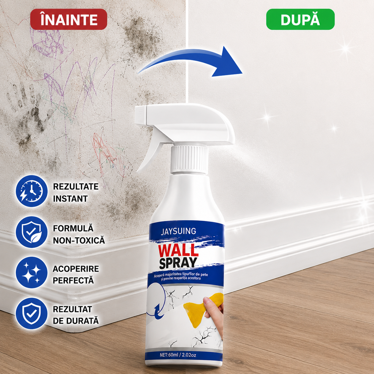 WallFix™ – Spray Pentru Repararea Pereților Albi