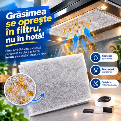 HotaClean™ – Filtru Anti-Grăsime Pentru Hotă (46 cm x 5 metri)