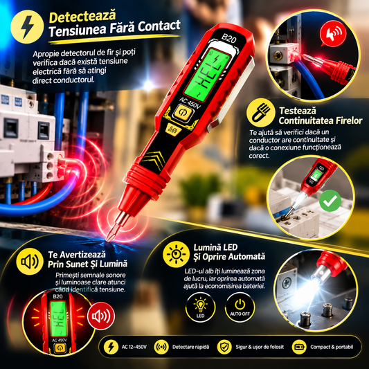 ⚡ VoltFix™ - Detector De Tensiune Electrică Fără Contact